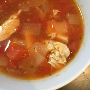 鶏肉のトマトスープ　～トマト缶を使用